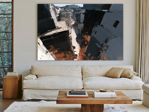 Aerial Urban Alley Dense City Buildings by Bella Frye