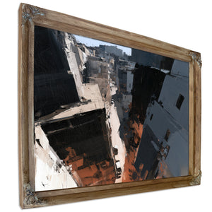 Aerial Urban Alley Dense City Buildings by Bella Frye