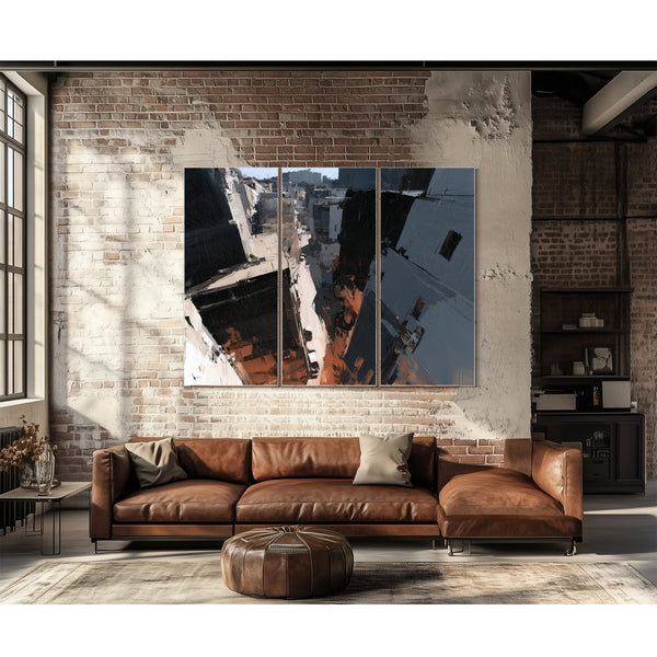Aerial Urban Alley Dense City Buildings by Bella Frye