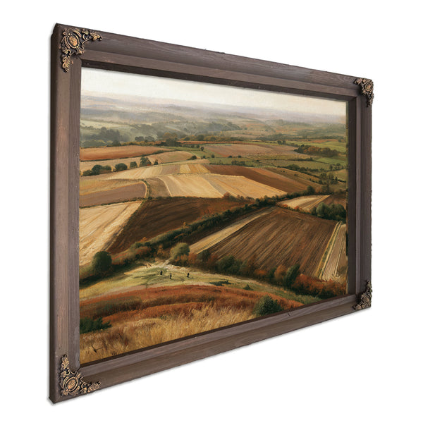 Aerial View Autumn Farmland Rolling Hills by Bella Frye