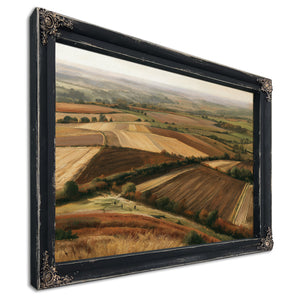 Aerial View Autumn Farmland Rolling Hills by Bella Frye