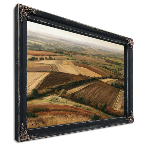 Aerial View Autumn Farmland Rolling Hills by Bella Frye