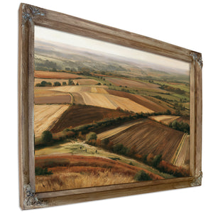 Aerial View Autumn Farmland Rolling Hills by Bella Frye