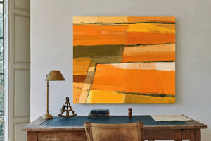 Aerial View Of Autumn Harvest Fields by Bella Frye