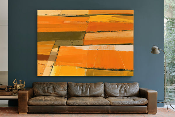 Aerial View Of Autumn Harvest Fields by Bella Frye