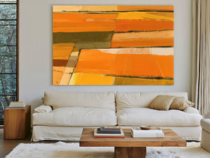 Aerial View Of Autumn Harvest Fields by Bella Frye