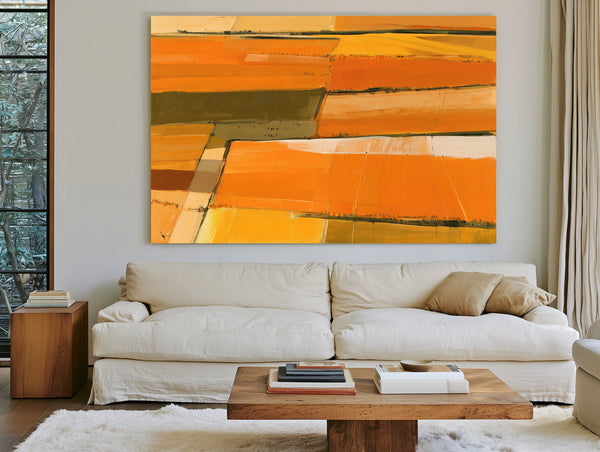 Aerial View Of Autumn Harvest Fields by Bella Frye
