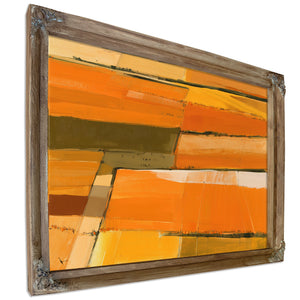Aerial View Of Autumn Harvest Fields by Bella Frye