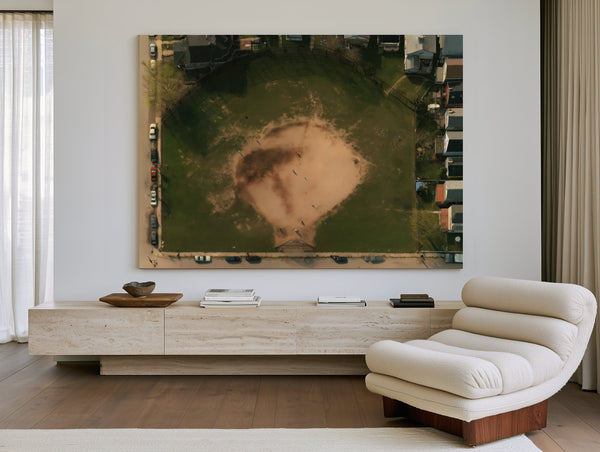 Aerial View Baseball Diamond Neighborhood Park by Bella Frye
