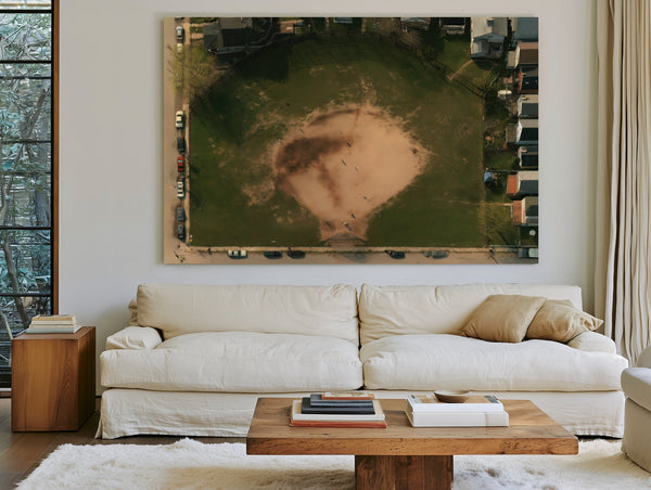 Aerial View Baseball Diamond Neighborhood Park by Bella Frye
