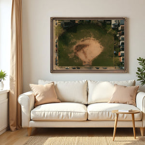 Aerial View Baseball Diamond Neighborhood Park by Bella Frye