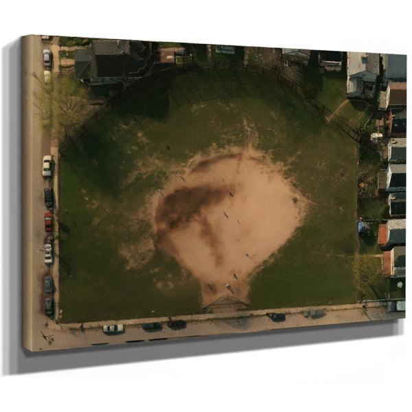 Aerial View Baseball Diamond Neighborhood Park by Bella Frye
