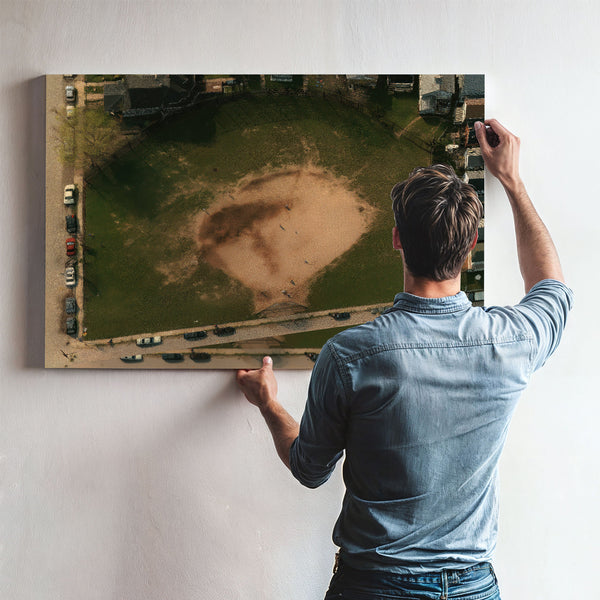Aerial View Baseball Diamond Neighborhood Park by Bella Frye