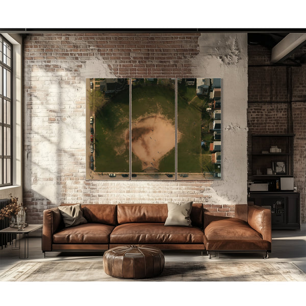 Aerial View Baseball Diamond Neighborhood Park by Bella Frye