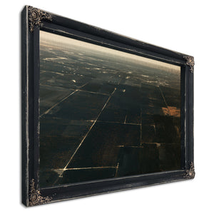 Aerial View Dark Farmland At Dusk by Bella Frye