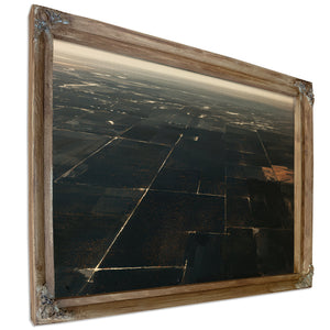 Aerial View Dark Farmland At Dusk by Bella Frye