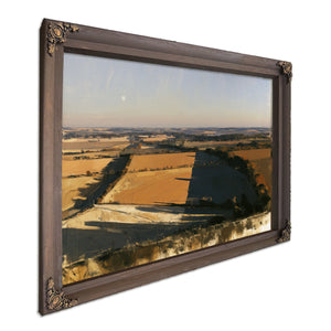Aerial View Farmland Fields Afternoon Shadow by Bella Frye