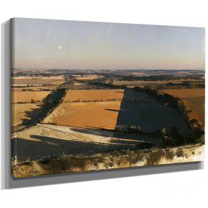 Aerial View Farmland Fields Afternoon Shadow by Bella Frye