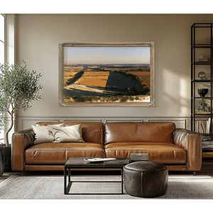 Aerial View Farmland Fields Afternoon Shadow by Bella Frye