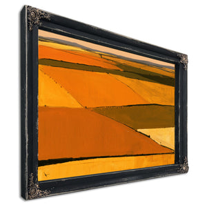 Aerial View Of Harvest Fields At Dusk by Bella Frye