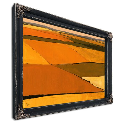 Aerial View Of Harvest Fields At Dusk by Bella Frye