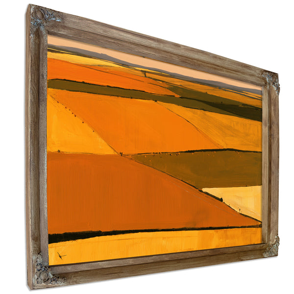 Aerial View Of Harvest Fields At Dusk by Bella Frye