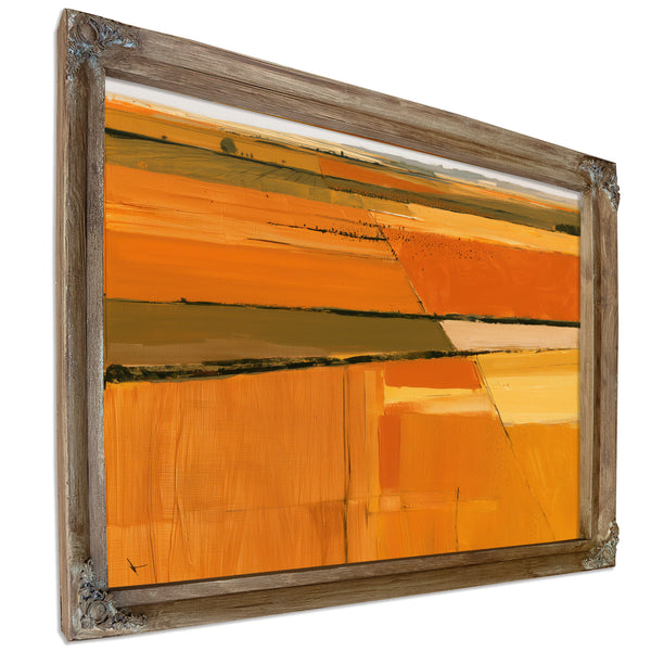 Aerial View Of Harvested Farm Fields by Bella Frye
