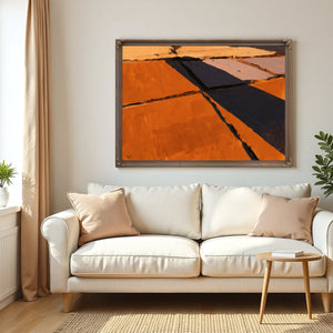 Aerial View Of Harvested Fields At Sunset by Bella Frye