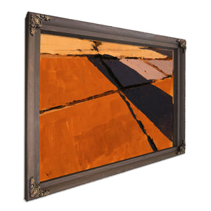 Aerial View Of Harvested Fields At Sunset by Bella Frye