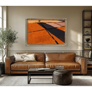 Aerial View Of Harvested Fields At Sunset by Bella Frye