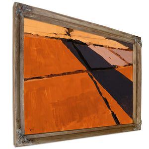 Aerial View Of Harvested Fields At Sunset by Bella Frye