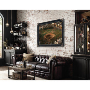 Aerial View Neighborhood Baseball Diamond Dusk by Bella Frye