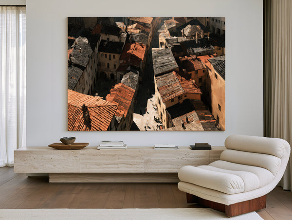 Aerial View Of Old Town Rooftops by Bella Frye