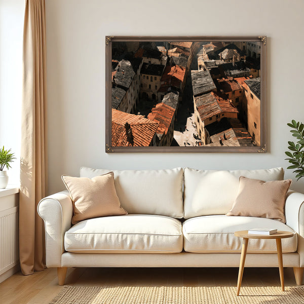 Aerial View Of Old Town Rooftops by Bella Frye