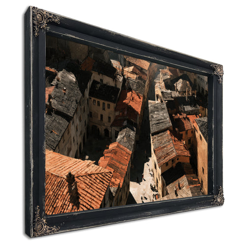 Aerial View Of Old Town Rooftops by Bella Frye