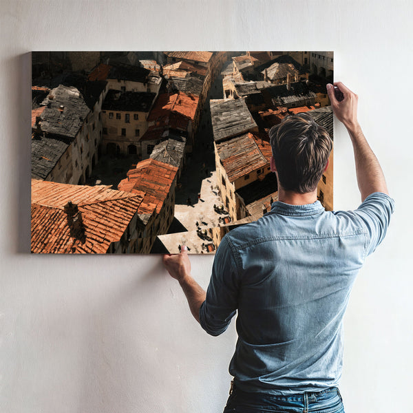 Aerial View Of Old Town Rooftops by Bella Frye