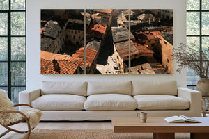 Aerial View Of Old Town Rooftops Sunlit by Bella Frye