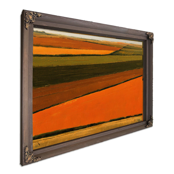 Aerial View Of Orange Harvest Fields by Bella Frye