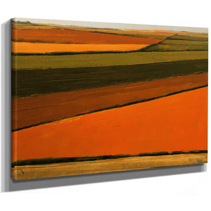 Aerial View Of Orange Harvest Fields by Bella Frye