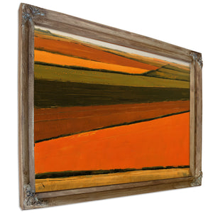 Aerial View Of Orange Harvest Fields by Bella Frye
