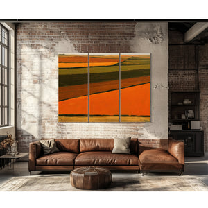 Aerial View Of Orange Harvest Fields by Bella Frye