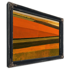 Aerial View Striped Farmland In Warm Light by Bella Frye