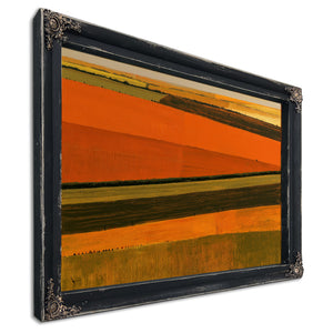Aerial View Striped Farmland In Warm Light by Bella Frye