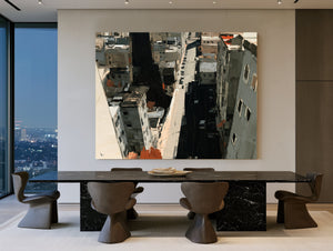 Aerial View Urban Street Dense City Buildings by Bella Frye