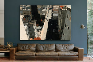 Aerial View Urban Street Dense City Buildings by Bella Frye