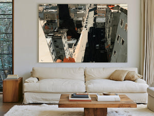 Aerial View Urban Street Dense City Buildings by Bella Frye