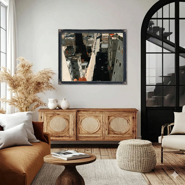 Aerial View Urban Street Dense City Buildings by Bella Frye