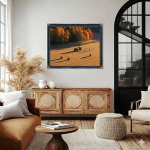 Autumn Hay Harvest In Golden Fields by Bella Frye