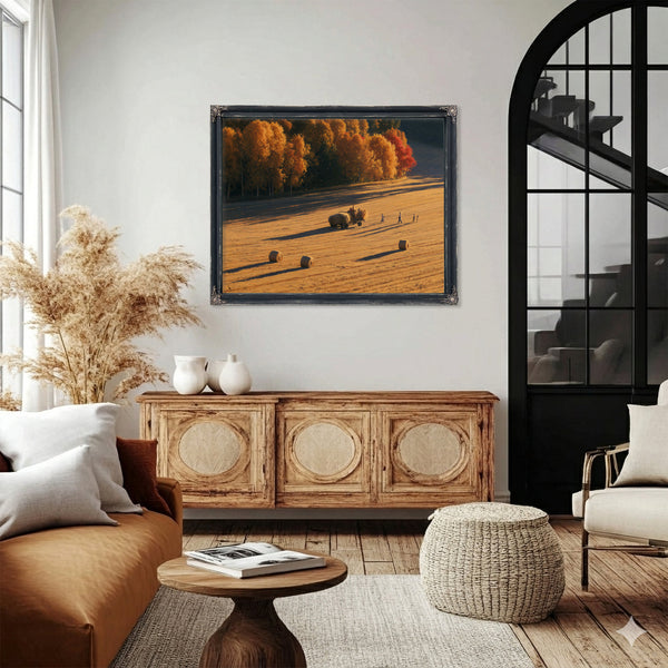 Autumn Hay Harvest In Golden Fields by Bella Frye