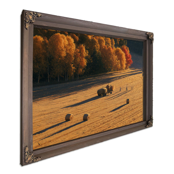Autumn Hay Harvest In Golden Fields by Bella Frye